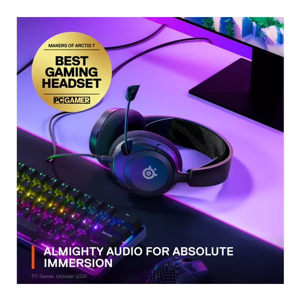 STEELSERIES Arctis Nova 1 - 7.1 Gaming Headset - Black - 3