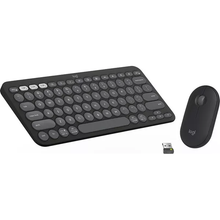 LOGITECH Pebble 2 Combo Wireless Keyboard & Mouse Set - Graphite - 1