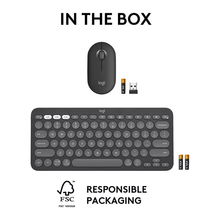 LOGITECH Pebble 2 Combo Wireless Keyboard & Mouse Set - Graphite - 7