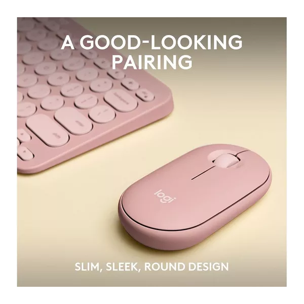 LOGITECH Pebble 2 Combo Wireless Keyboard & Mouse Set - Rose - 2