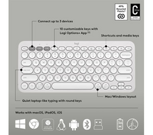 LOGITECH Pebble 2 Combo Wireless Keyboard & Mouse Set - Offwhite - 4