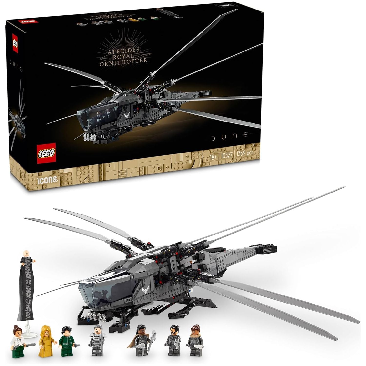 LEGO Icons Dune Atreides Royal Ornithopter Model Kit - 10327 - 1