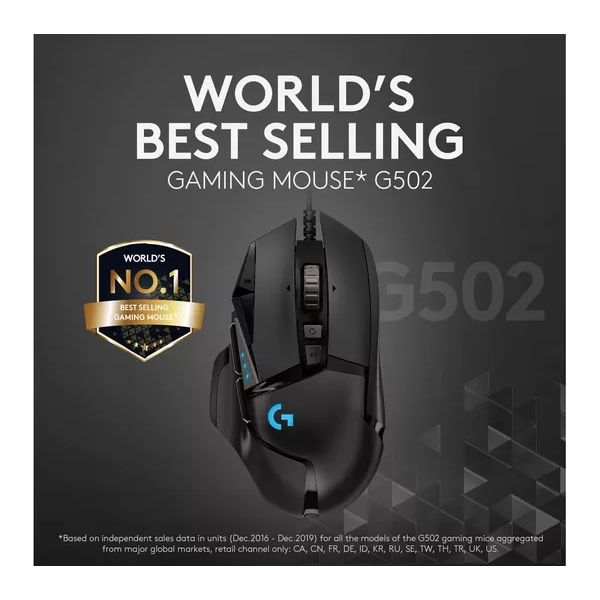 LOGITECH G502 Hero Optical Gaming Mouse - 2