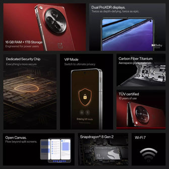 OnePlus Open - 16GB RAM, 1TB Storage, Crimson Shadow - Unlocked - 6