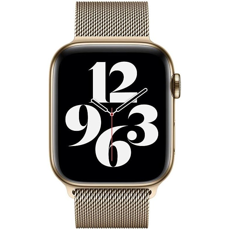 Apple Watch 44mm Milanese Loop Strap, Gold - 3