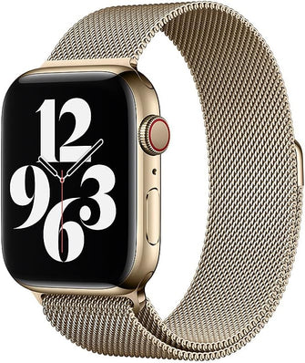 Apple Watch 44mm Milanese Loop Strap, Gold - 2