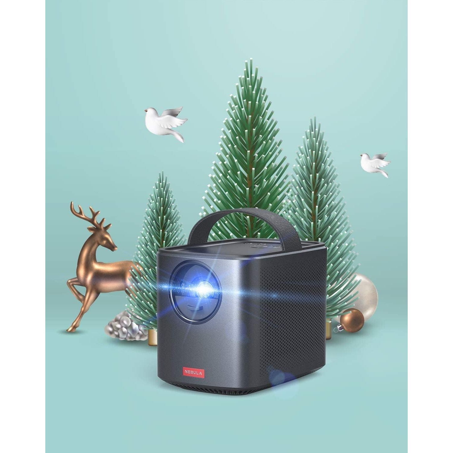 NEBULA by Anker Mars II Pro - Mini Portable Projector, 500 ANSI Lumen, Black, 720p Image Quality, 40-100 Inch Display, Ideal for Home Entertainment and Movies - 2