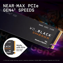 WD_BLACK SN850X 1TB NVMe M.2 2280 SSD - PCIe Gen4, 7300 MB/s Read, 6300 MB/s Write, Gaming Expansion - Black - 2