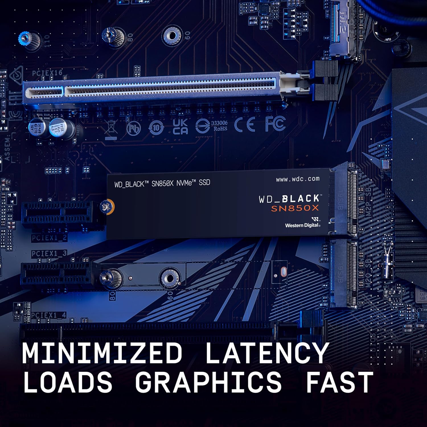 WD_BLACK SN850X 1TB NVMe M.2 2280 SSD - PCIe Gen4, 7300 MB/s Read, 6300 MB/s Write, Gaming Expansion - Black - 5