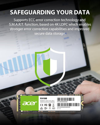 Acer FA100 NVMe SSD 1TB, M.2 2280 PCIe 3.0, Read Speed Up to 3500 MB/s, Internal PC Solid State Drive with SLC Cache for Laptop and Desktop Upgrade - BL.9BWWA.120 - 4