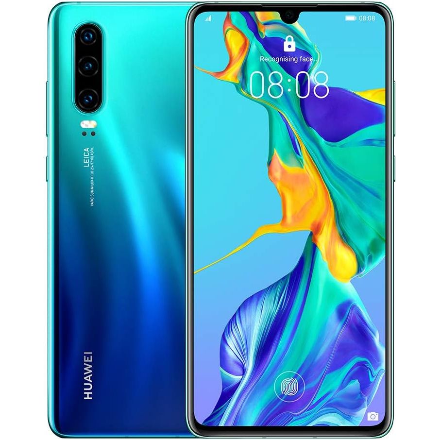 Huawei P30 128 GB 6.1 Inch OLED Display Smartphone with Leica Triple Camera, 6GB RAM, EMUI 9.1.0 Sim-Free Android Mobile Phone, - Aurora - 1