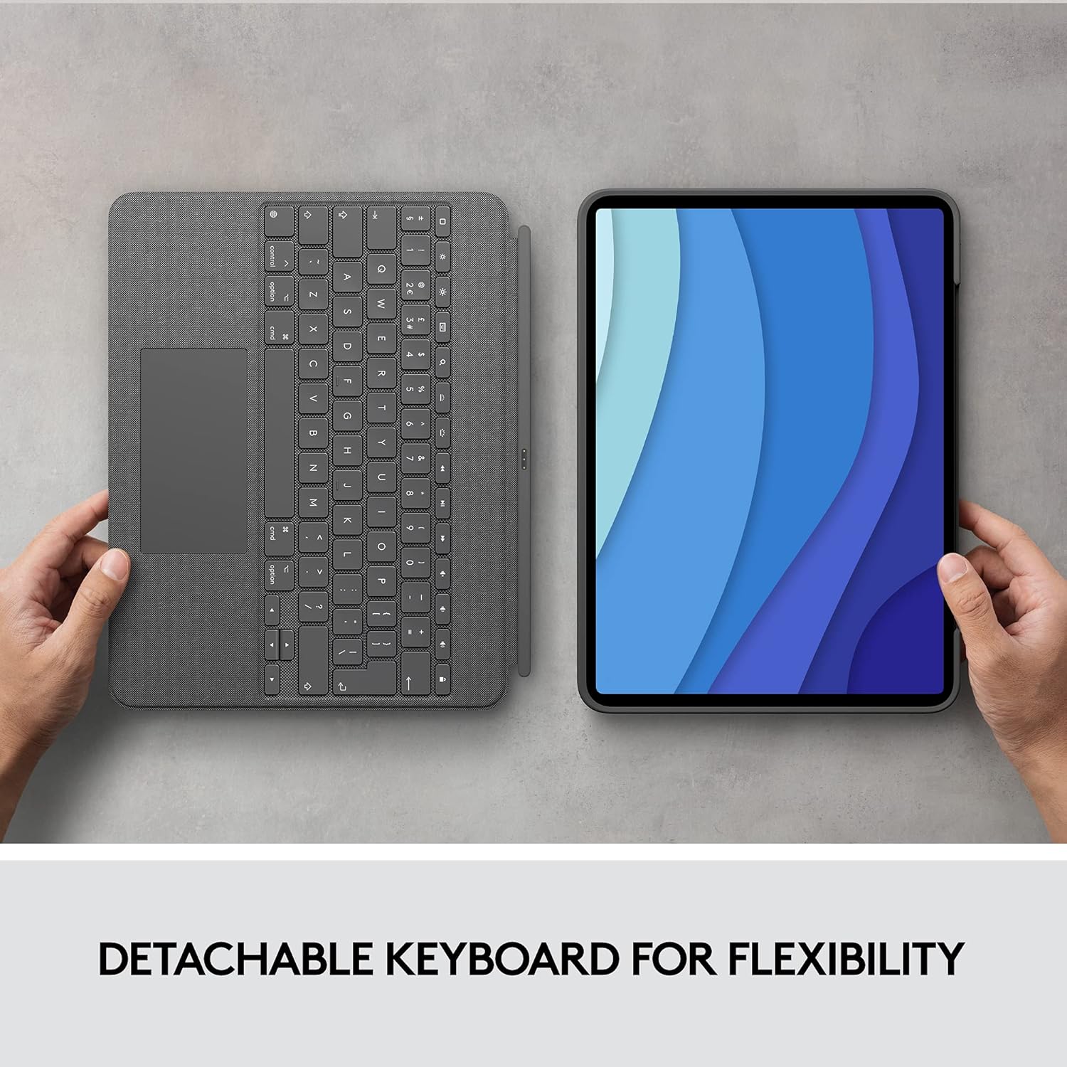 Logitech Combo Touch Keyboard Case with Trackpad for iPad Pro 12.9-inch (6th generation) - Grey - 5