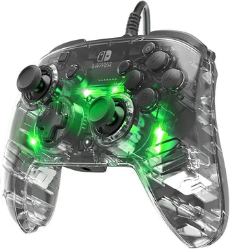 PDP Afterglow Deluxe+ LED Wired Gaming Controller - Licensed by Nintendo for Switch and OLED - RGB Hue Color Lights - See through Gamepad Controller - 3.5 mm Jack - Dual Vibration - Paddle Buttons - 4