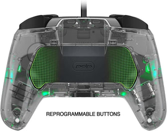 PDP Afterglow Deluxe+ LED Wired Gaming Controller - Licensed by Nintendo for Switch and OLED - RGB Hue Color Lights - See through Gamepad Controller - 3.5 mm Jack - Dual Vibration - Paddle Buttons - 2
