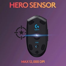 Logitech G305 LIGHTSPEED Wireless Gaming Mouse, HERO 12K Sensor, 12,000 DPI, Lightweight, 6 Programmable Buttons, 250h Battery Life, On-Board Memory, PC/Mac - Black - 8