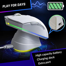 KLIM Blaze Pro RGB Rechargeable Wireless Gaming Mouse with Charging Dock + High-Precision Sensor and Long-lasting Battery + Up to 6000 DPI + Wired and Wireless Mouse UK for PC - 4