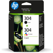 HP 304 Tri-colour and Black Original Ink Cartridge 3JB05AE, 2 Count (Pack of 1) - 1