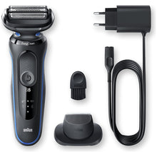 Braun Series 5 Electric Shaver, With Precision Trimmer 50-B1200s, Blue Razor - 4