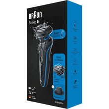 Braun Series 5 Electric Shaver, With Precision Trimmer 50-B1200s, Blue Razor - 5