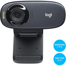 Logitech C310 HD Webcam, HD 720p/30fps, HD Light Correction, Noise-Reducing Mic - Black - 4