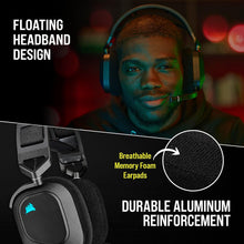 CORSAIR HS80 RGB Wireless Gaming Headset - Black - 3