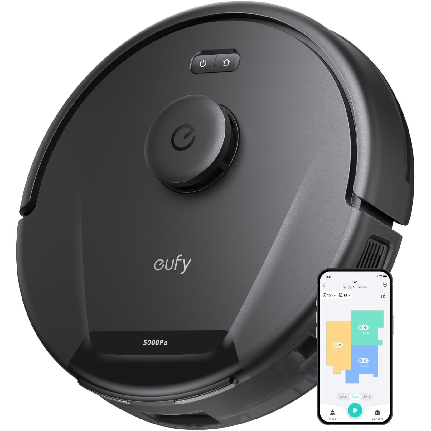 eufy L60 Robot Vacuum Cleaner, Ultra Strong 5,000 Pa, iPath Laser Navigation - Model T2267 - 1