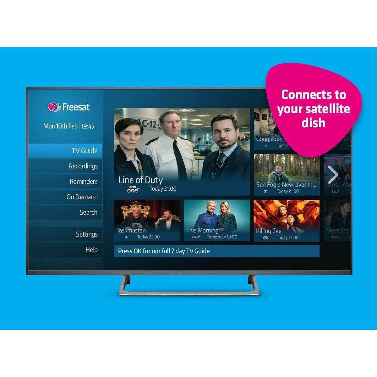 FREESAT UHD-4X Smart 4K Ultra HD Digital TV Recorder - 500 GB - 2