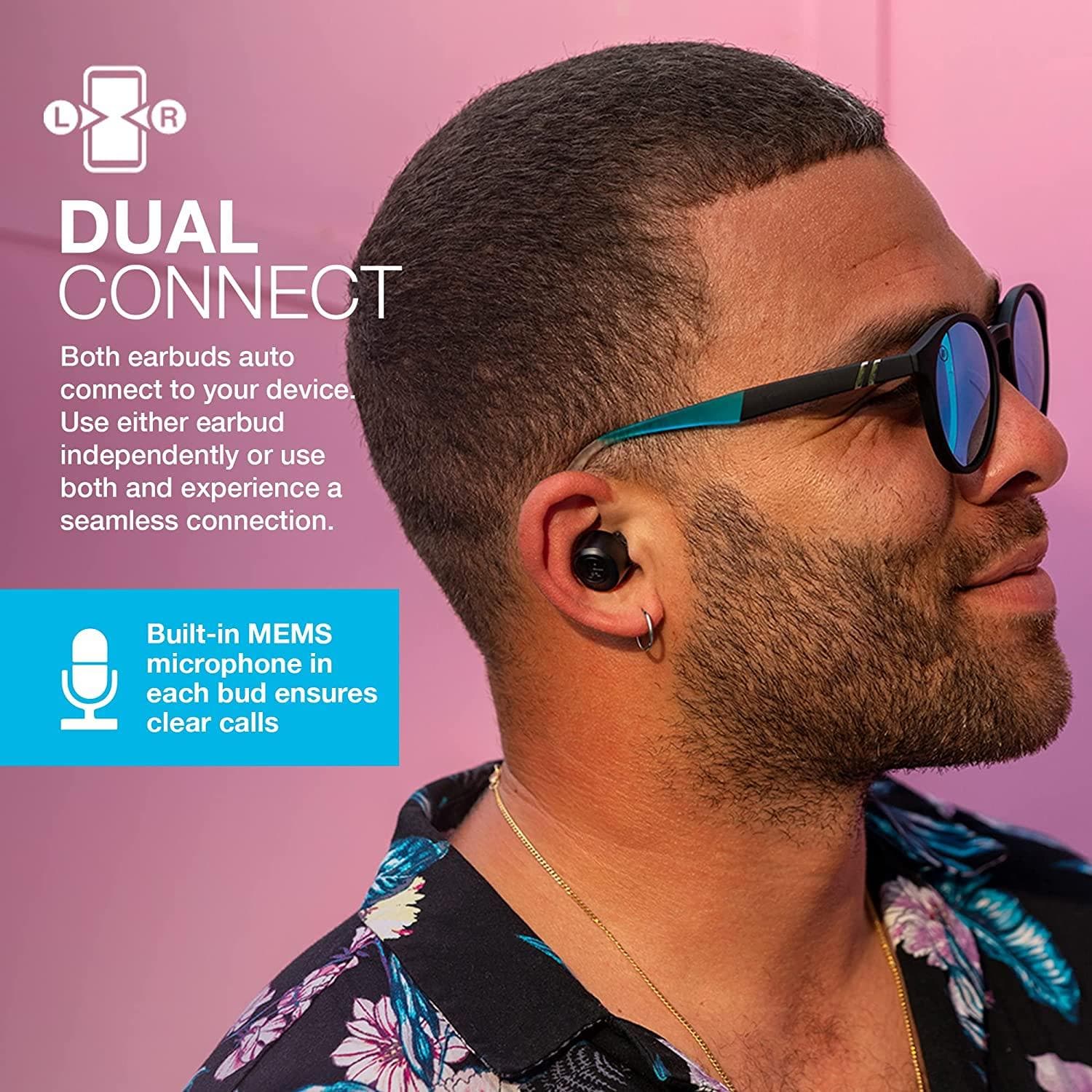 JLab GO Air Pop In-Ear True Wireless Earbuds - Black - 3