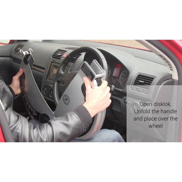 Disklok Gold Edition Small Steering Wheel Full Cover Car Security Lock Police Approved 35cm - 39cm - Silver - 4