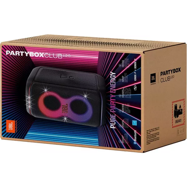 JBL Partybox Club 120 Bluetooth Megasound Party Speaker - Black - 10