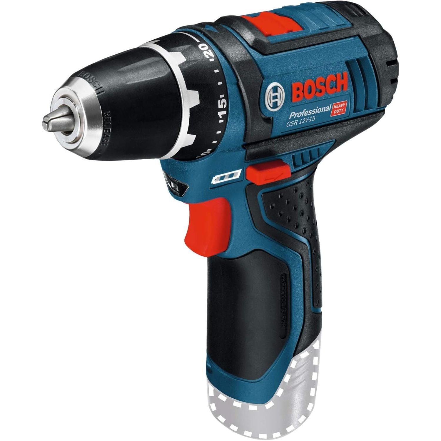 Bosch Professional 12V System GSR 12V-15 cordless drill/driver (excluding batteries and charger, in carton) - 1