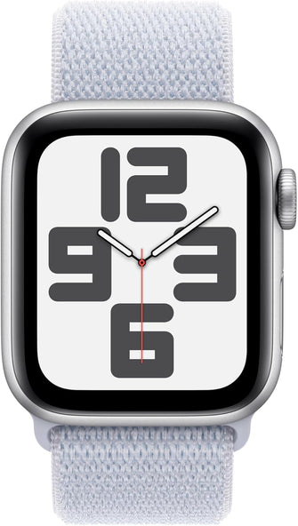 Apple Watch SE (2nd Gen) GPS 40mm Smartwatch with Silver Aluminium Case with Blue Cloud Sport Loop - One Size. Fitness and Sleep Trackers, Crash Detection, Heart Rate Monitor, Carbon Neutral - 2