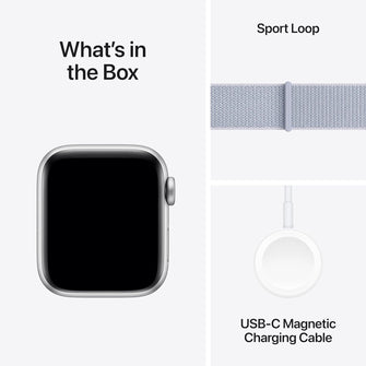 Apple Watch SE (2nd Gen) GPS 40mm Smartwatch with Silver Aluminium Case with Blue Cloud Sport Loop - One Size. Fitness and Sleep Trackers, Crash Detection, Heart Rate Monitor, Carbon Neutral - 6