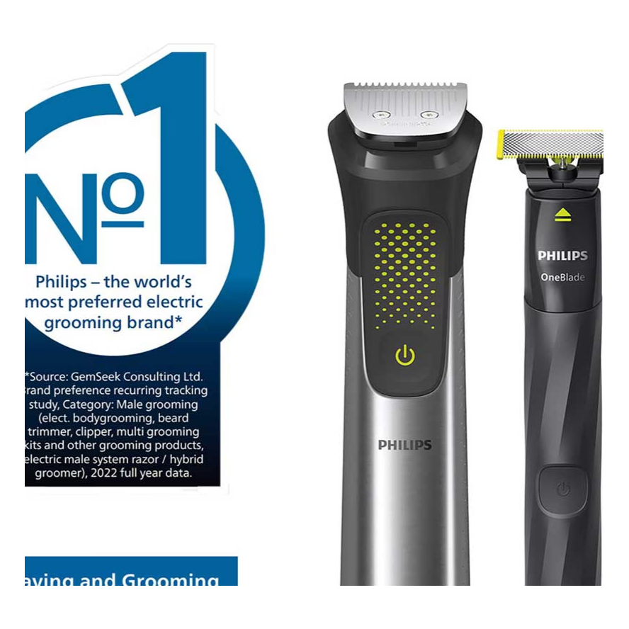 Philips Series 9000, 20-in-1 Ultimate Multi Grooming Trimmer for Face, Head, and Body MG9555/15 - 3