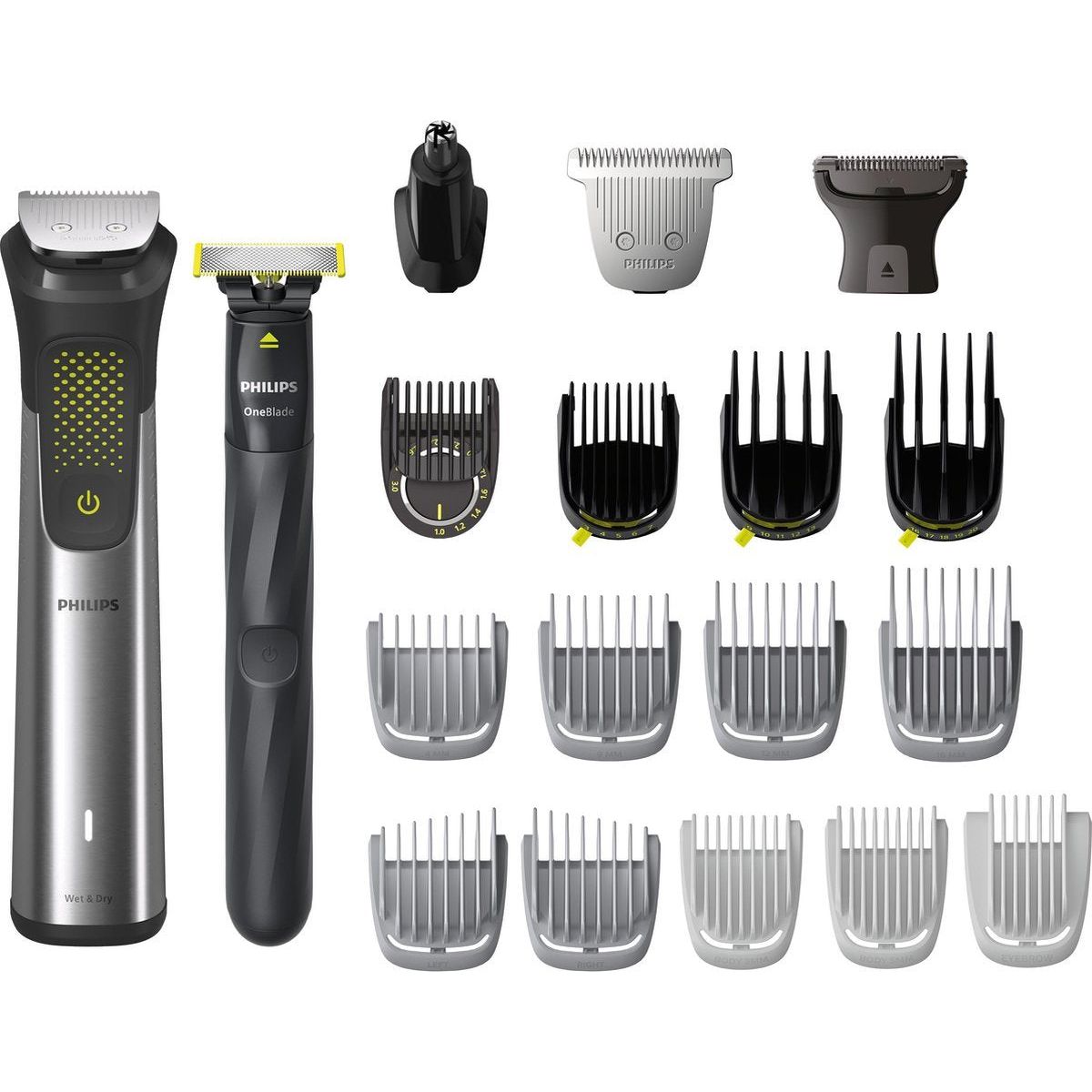 Philips Series 9000, 20-in-1 Ultimate Multi Grooming Trimmer for Face, Head, and Body MG9555/15 - 15
