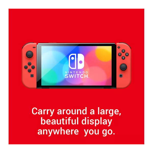 Nintendo Switch OLED Model Console - Mario Red Edition [Legendary Fishing Dowload Code Free]  - 3