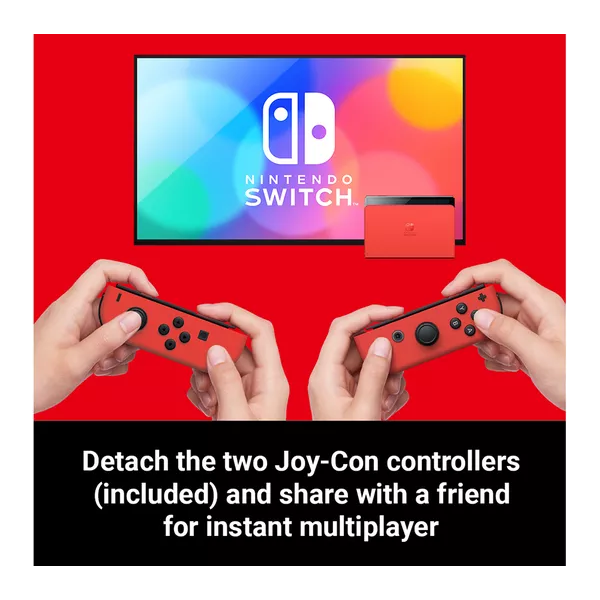 Nintendo Switch OLED Model Console - Mario Red Edition [Legendary Fishing Dowload Code Free]  - 5