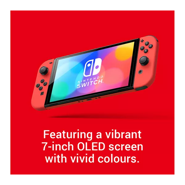 Nintendo Switch OLED Model Console - Mario Red Edition [Legendary Fishing Dowload Code Free]  - 7