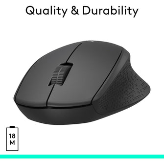 Logitech M330 SILENT PLUS Wireless Mouse, 2.4GHz with USB Nano Receiver, 1000 DPI Optical Tracking, 2-year Battery Life, Compatible with PC, Mac, Laptop, Chromebook - Black - 4