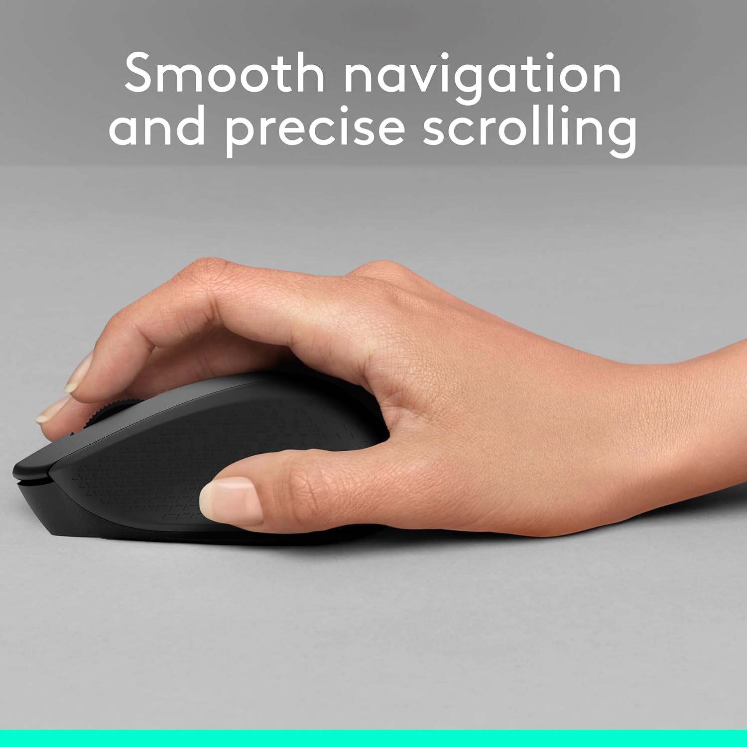Logitech M330 SILENT PLUS Wireless Mouse, 2.4GHz with USB Nano Receiver, 1000 DPI Optical Tracking, 2-year Battery Life, Compatible with PC, Mac, Laptop, Chromebook - Black - 6