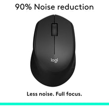 Logitech M330 SILENT PLUS Wireless Mouse, 2.4GHz with USB Nano Receiver, 1000 DPI Optical Tracking, 2-year Battery Life, Compatible with PC, Mac, Laptop, Chromebook - Black - 8