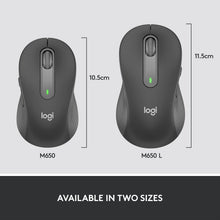 Logitech Signature M650 L Left Wireless Mouse - For Large Sized Left Hands, 2-Year Battery, Silent Clicks, Customisable Side Buttons, Bluetooth, for PC/Mac/Multi-Device/Chromebook - Grey - 2