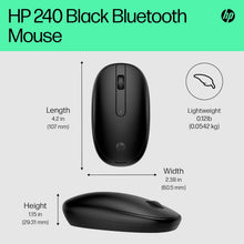 HP 240 Bluetooth Wireless Mouse - Black - 12