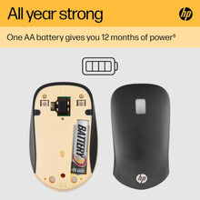 HP 410 Slim Silver Wireless Optical Mouse - Black - 5