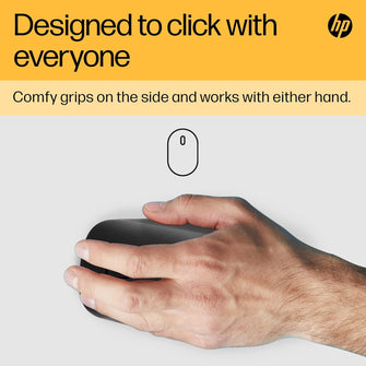 HP 410 Slim Silver Wireless Optical Mouse - Black - 4