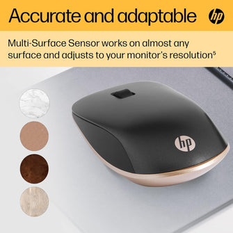 HP 410 Slim Silver Wireless Optical Mouse - Black - 6