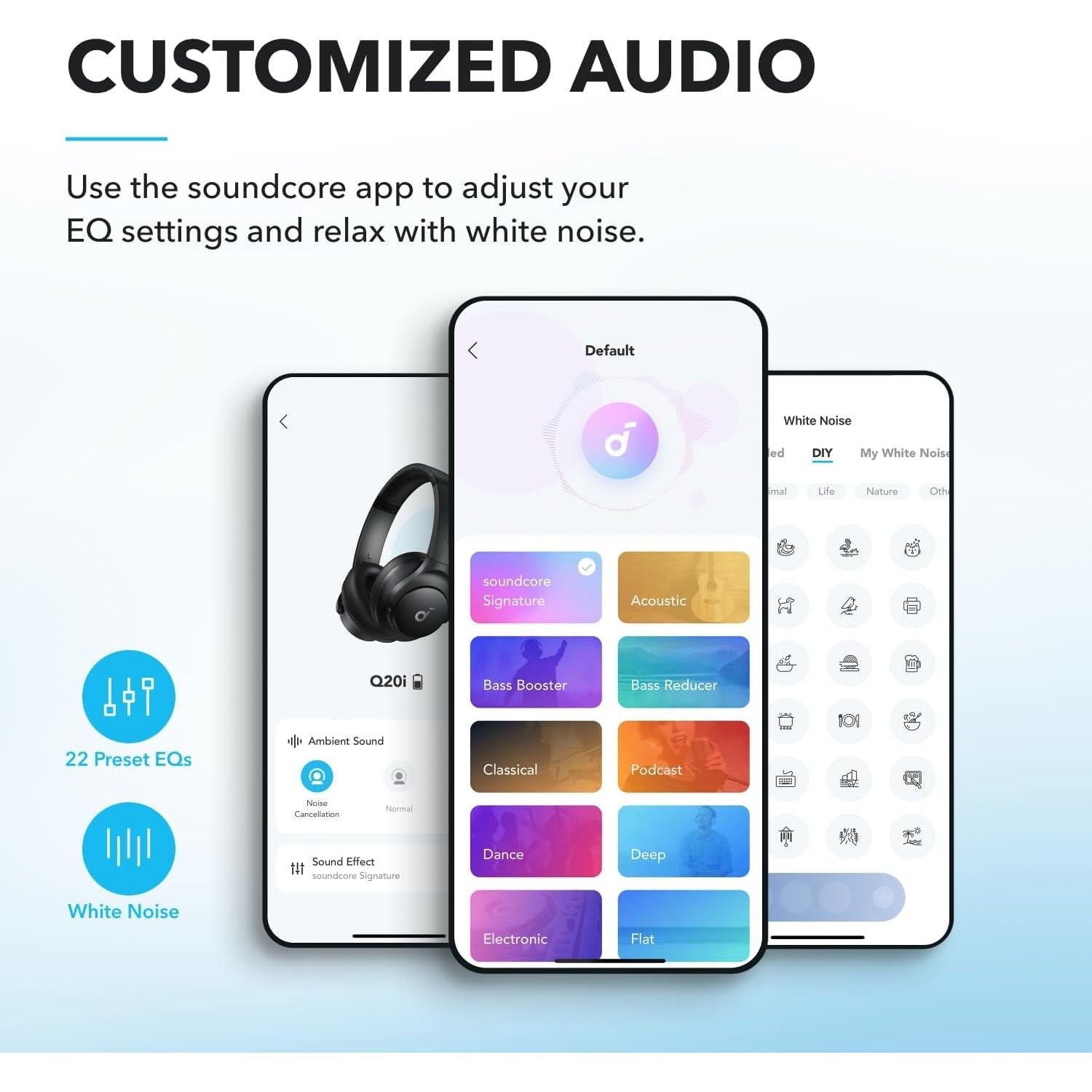 soundcore by Anker Q20i Hybrid Active Noise Cancelling Foldable Headphones - 6