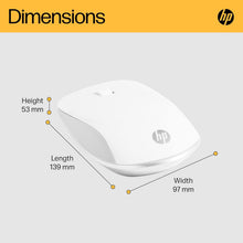 HP 410 Slim Silver Wireless Optical Mouse - White - 5