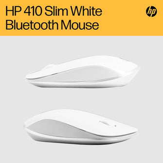 HP 410 Slim Silver Wireless Optical Mouse - White - 10