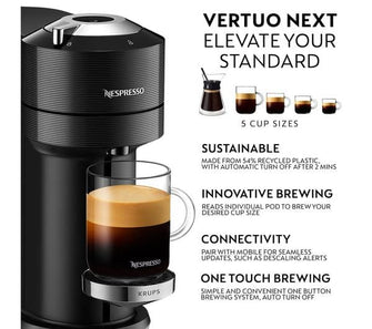 NESPRESSO by Krups Vertuo Next XN910840 Pod Coffee Machine - Black - 2